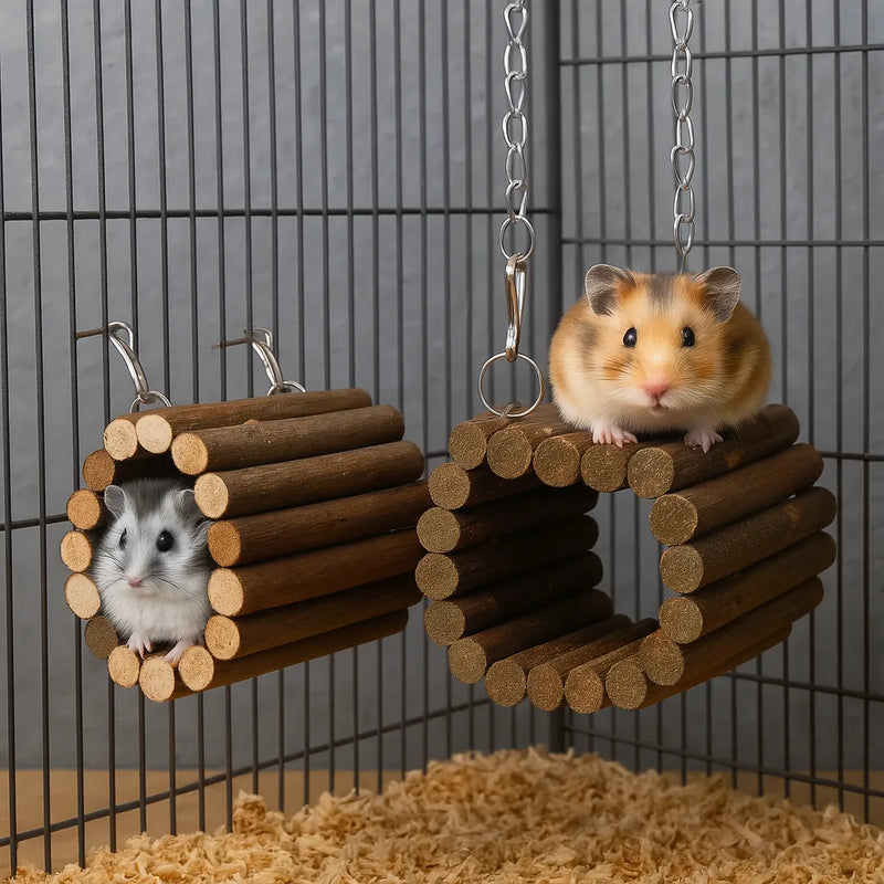 Túnel de Suspensão Natural para Hamsters