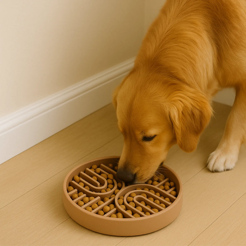 Tigela de Alimentação Lenta em Silicone para Cães