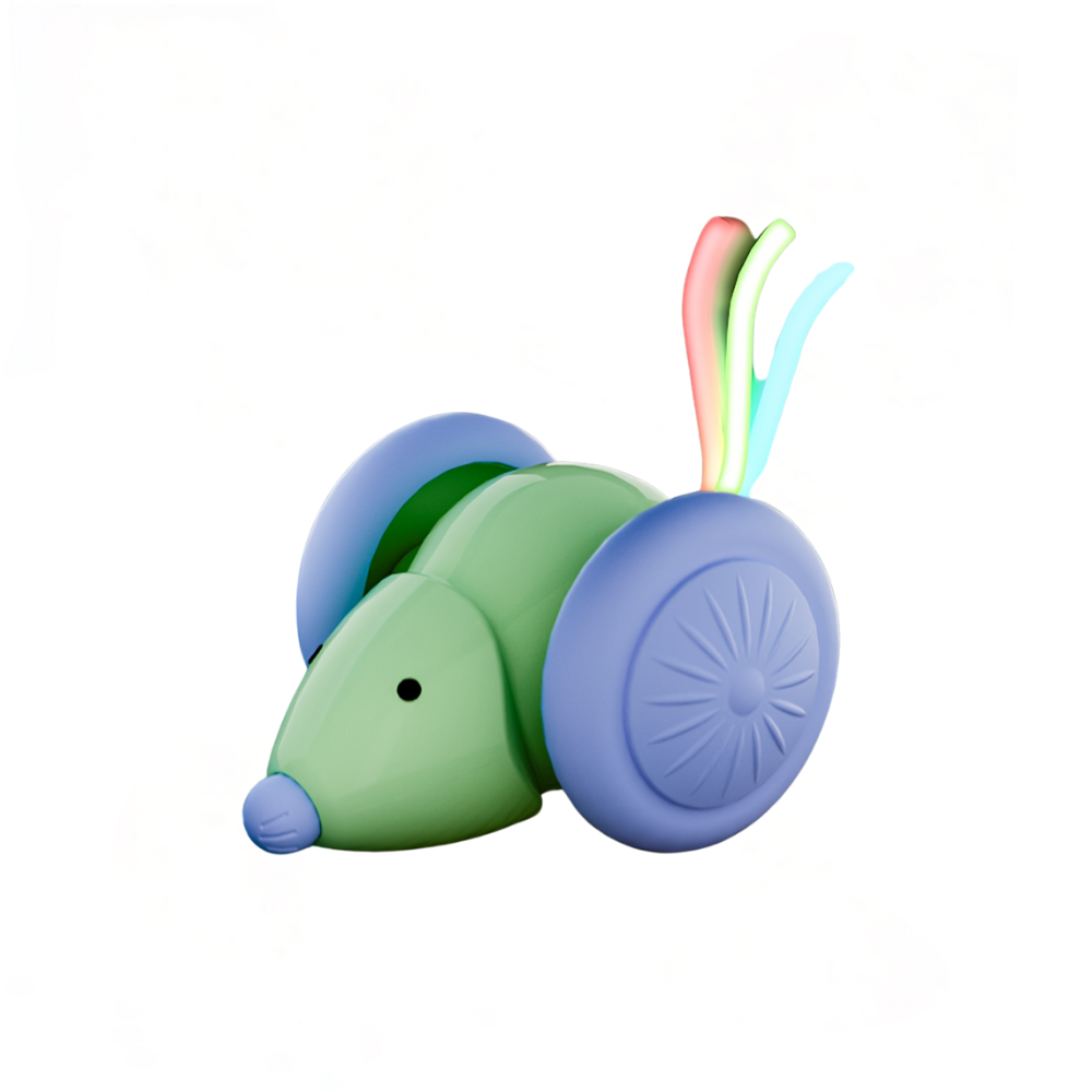 Barkly GlowMouse™ – Rato de brinquedo com cauda brilhante recarregável por USB para gatos