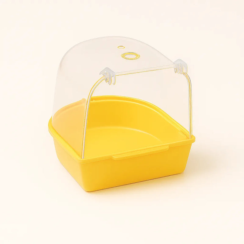 Banheira Transparente de Pendurar para Pássaros