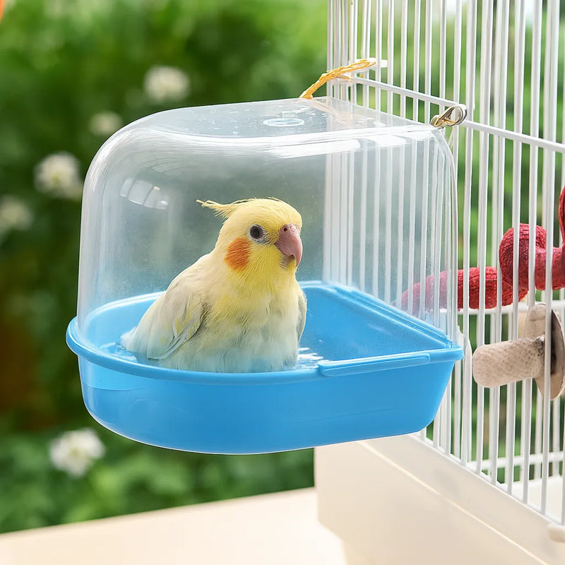 Banheira Transparente de Pendurar para Pássaros