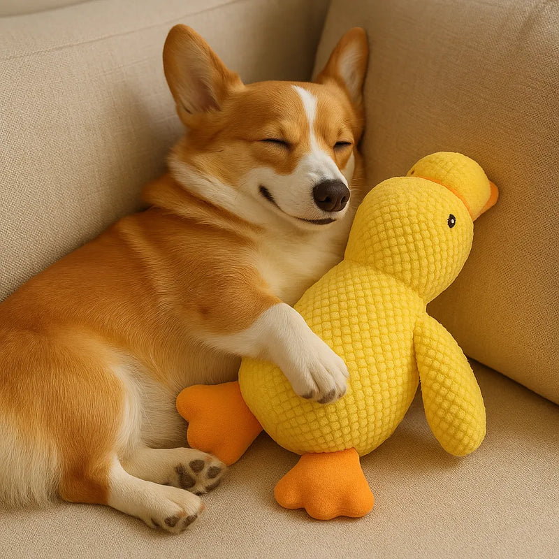 Brinquedo de Pelúcia Pato com Som para Cães — Companheiro de Dormir