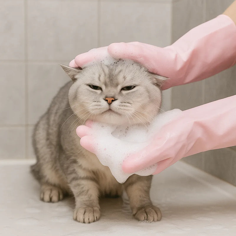 Luva de Limpeza e Banho Pet em Silicone — Resistente ao Calor