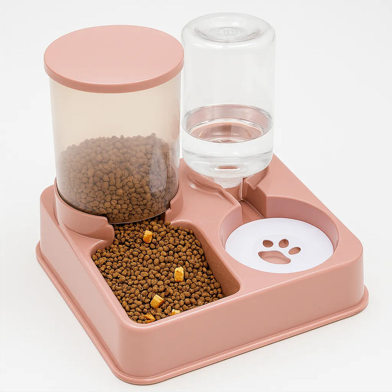 Alimentador Automático 2 em 1 com Bebedouro por Gravidade para Pets