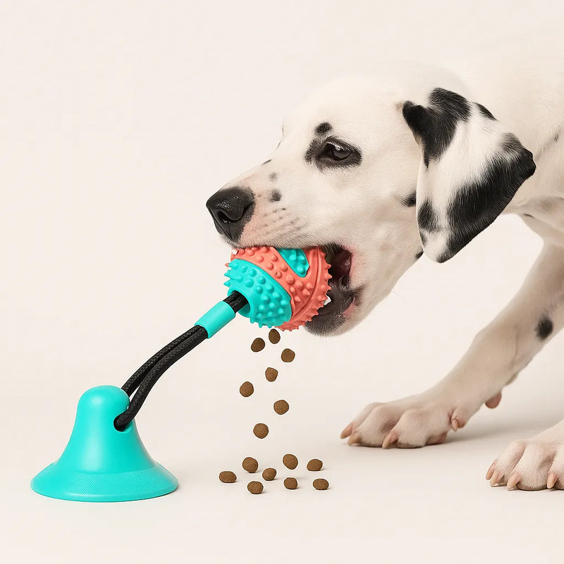 Brinquedo de Puxar com Ventosa e Bola Dental