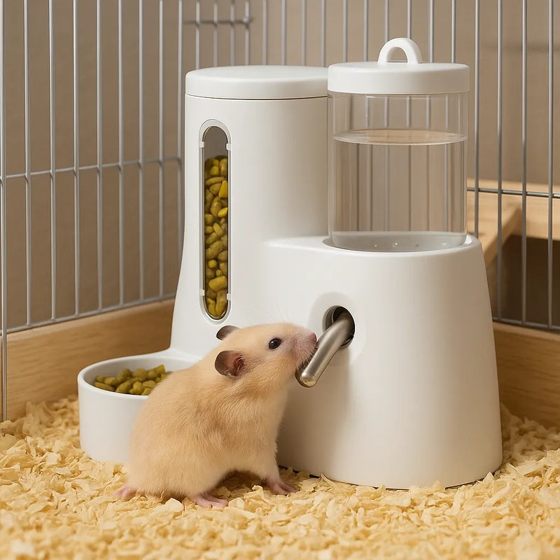 Alimentador e Bebedouro 2 em 1 para Hamsters