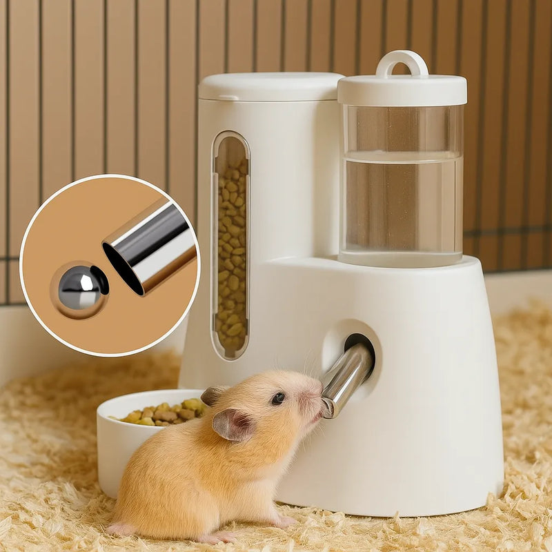 Alimentador e Bebedouro 2 em 1 para Hamsters