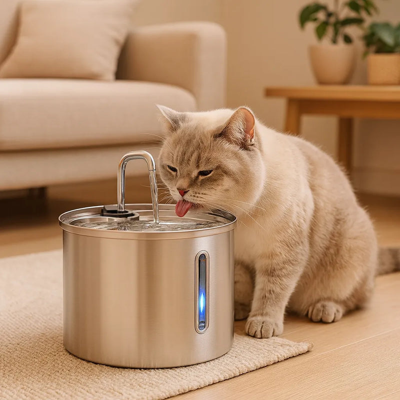 Fonte de Água Automática para Gatos com Filtro e Bomba Silenciosa